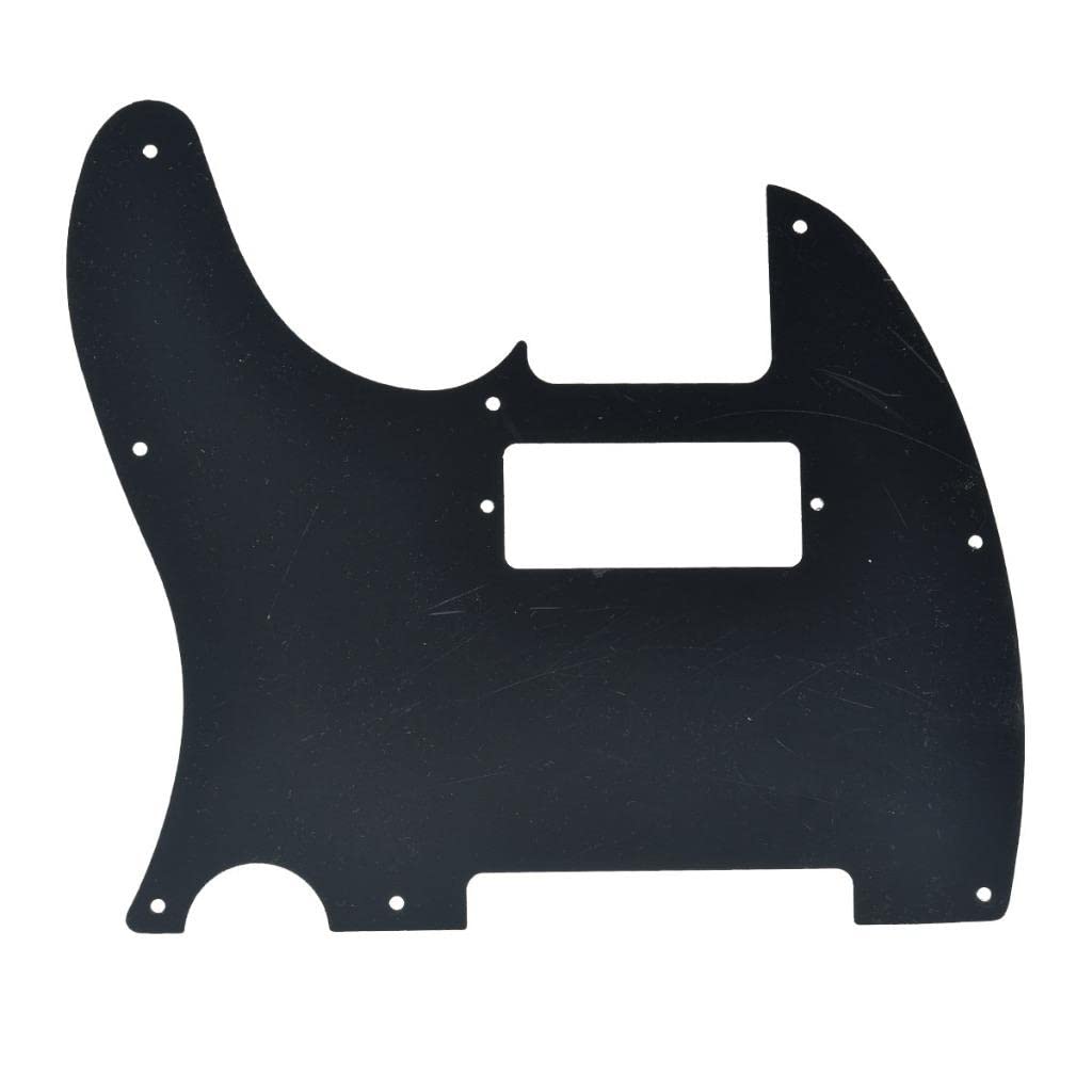 KAISH Tele Style Pickguard Guitar Pick Guard Scratch Plate with Mini Humbucker Pickup Hole for Tele/Telecaster Matte Black